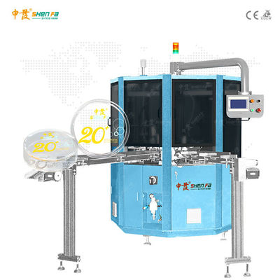 कॉस्मेटिक फ्लैट फाउंडेशन बॉक्स स्वचालित स्क्रीन प्रिंटिंग मशीन गर्म मुद्रांकन