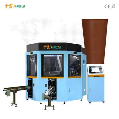 कॉफी कोन कप सिल्क स्क्रीन प्रिंटिंग मशीनें यूवी इलाज लौ उपचार के साथ